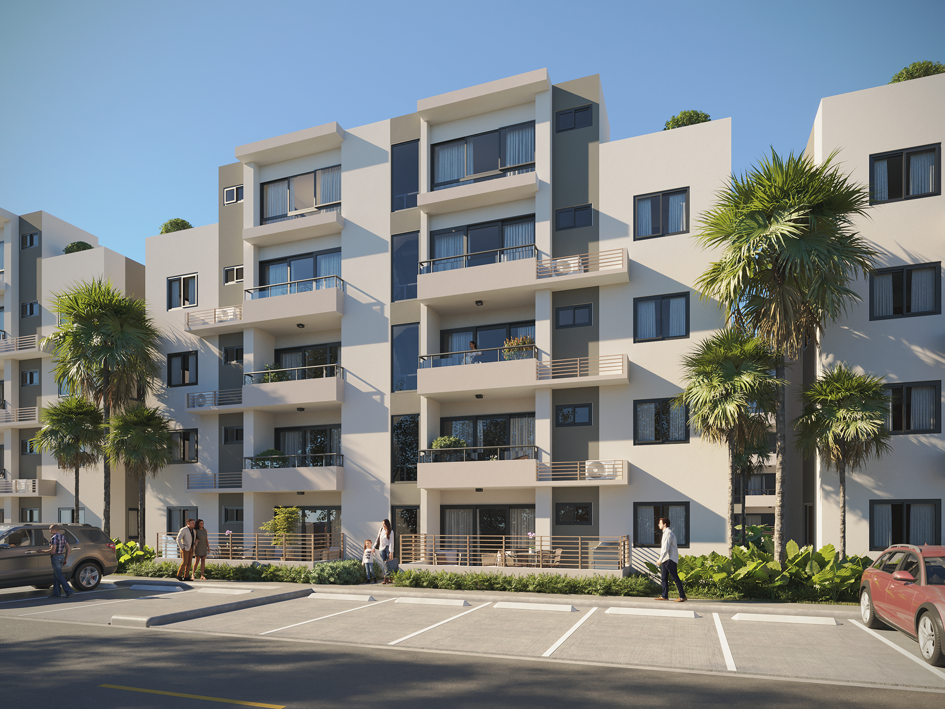 Fachada edificio residencial Brisas de Romana Green