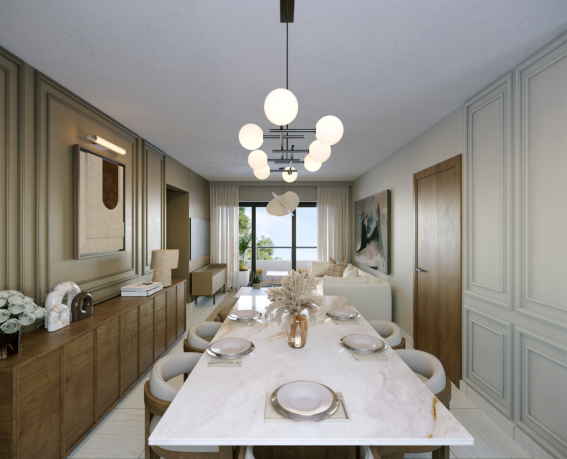 Interior apartamento Tipo A - Brisas de Romana Green