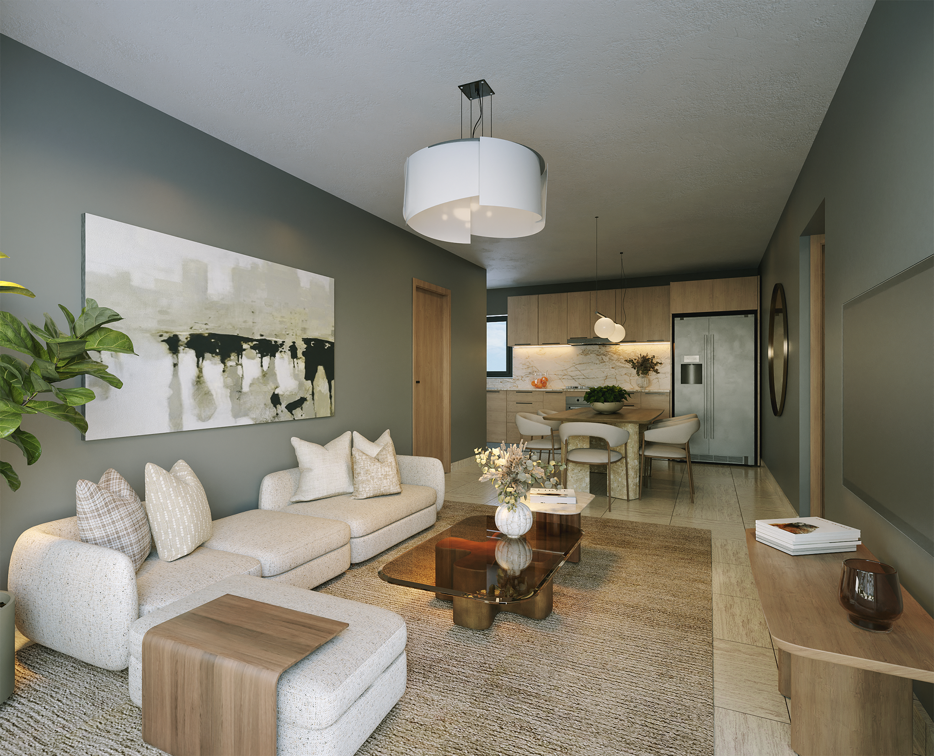 Interior apartamento Tipo B - Brisas de Romana Green